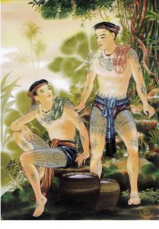 ภาพสำหรับ ตกแต่ง สปา ศิลปะล้านนา พิมพ์ลงผ้าใบ